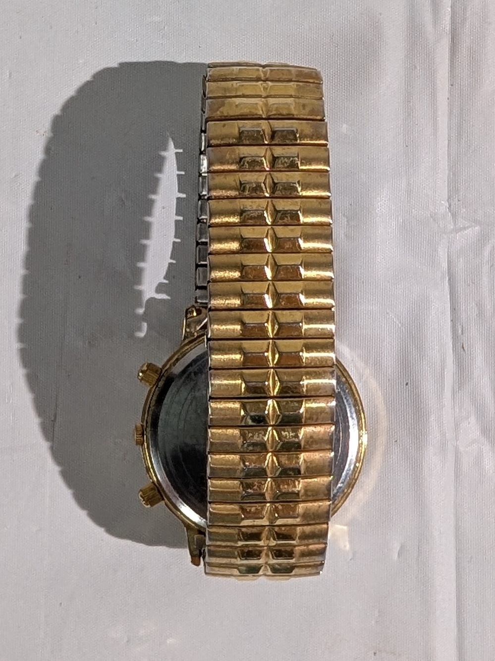 Timex 364 T Cell Quartz Watch Vintage Moon Phase Calendar Gold Tone Men's - Picture 3 of 7